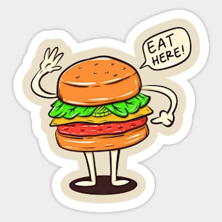 Eat a hamburger 🍔 Sticker